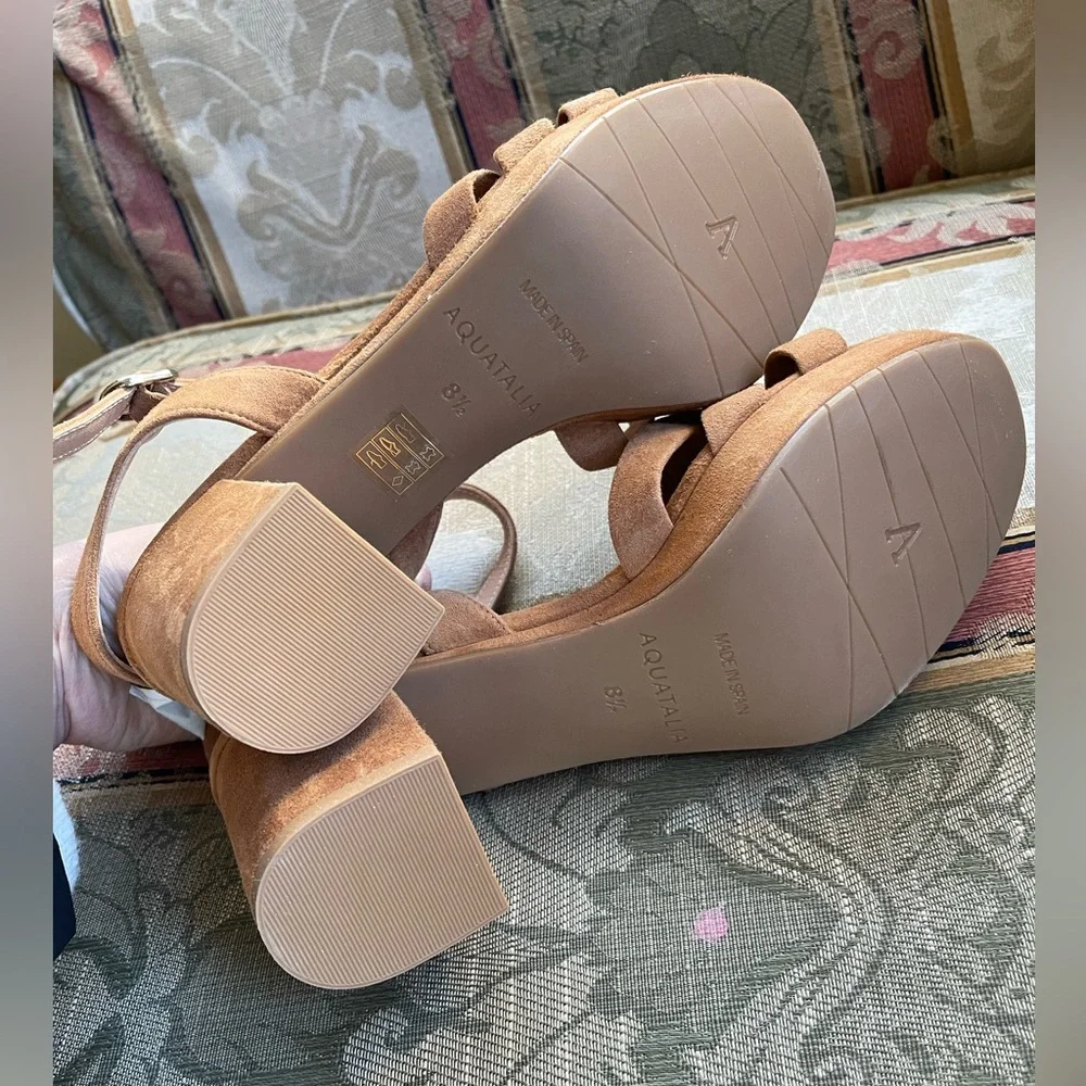 AQUATALIA Micah Suede Platform Sandals. Size 8.5 Women 
S1-17 - Picture 6 of 7